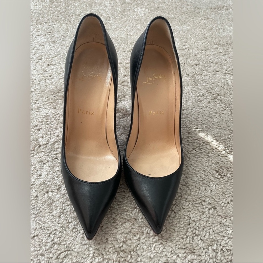 Christian Louboutin Black Leather Pumps